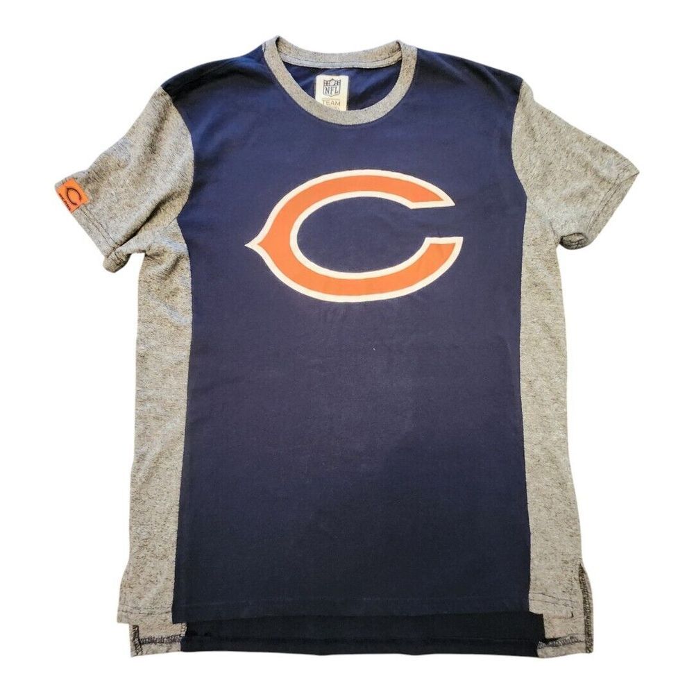 Chicago Bears Vintage-Style "C" Logo Navy T-Shirt Size Medium Football NFL Men's